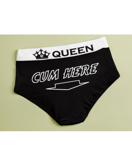 CUM HERE QOS Panties back, queen of spades slut clothing,