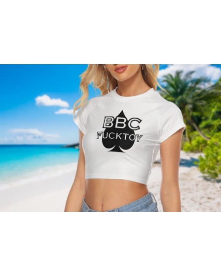 BBC FUCTOY Cropped T - ShirT, top queen off spades, qos t -