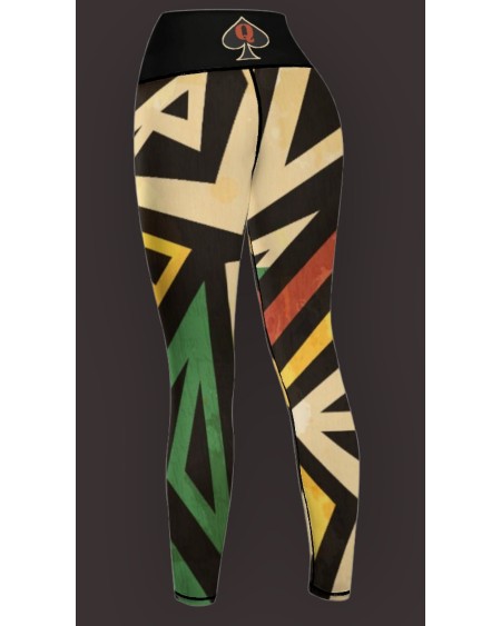QUEEN OF SPADES African Tribal Legging, queen of spades,