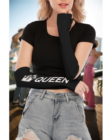 QUEEN OF SPADES Gloves, unisex, slut clothing, cuckolding,