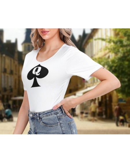 QUENN OF SPADES, Short Sleeve Bodysuit, Queen off spades