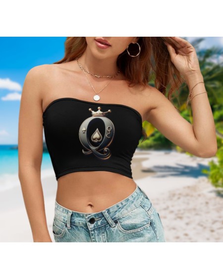 QUEEN OF SPADES Casual Style Tube Top, Top queen off spades,