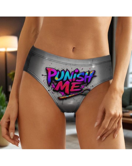 Punish?Me Panties  Grey High?Waist Hotwife Lingerie With
