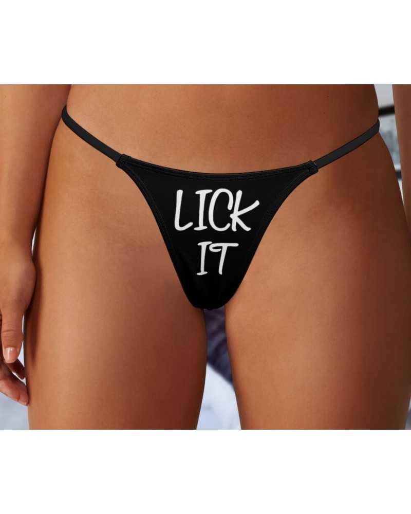 LICK IT Thong, Slut clothing, cuckolding, hotwife panties,