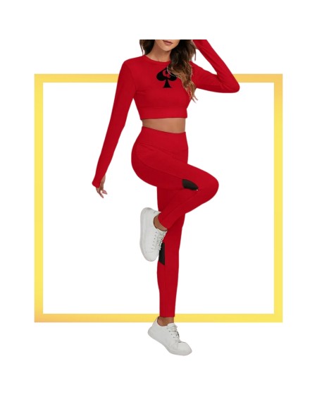 QUEEN OF SPADES Set With Backless Top And Leggings, Qos,