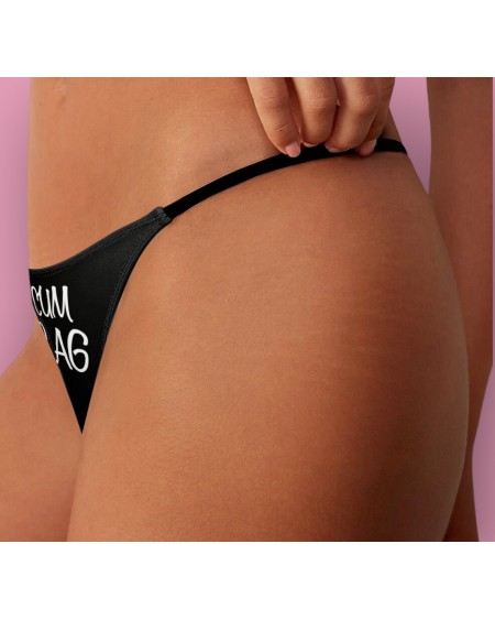 CUM RAG Thong, slut clothing, cuckolding, hotwife panties,
