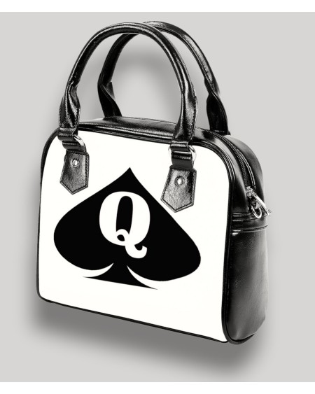 Handbag QUEEN OF SPADES, Shoulder Strap, Slut clothing,