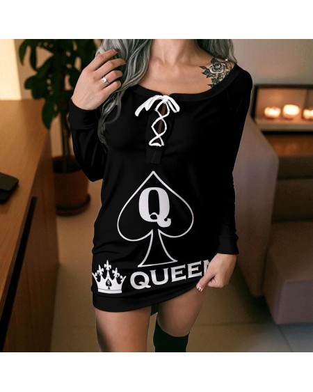 Sexy Queen Of Spades lace - up dress  elegant hotwife