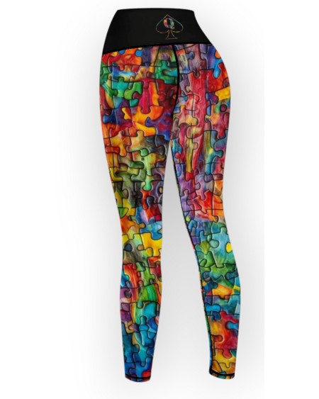 QUEEN OF SPADES Puzlle Legging, queen of spades, qos, queen