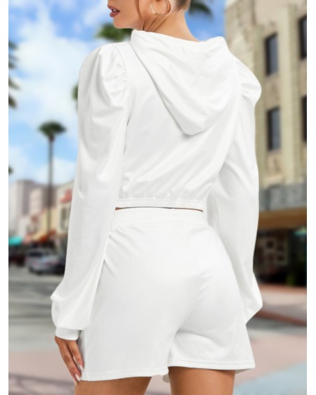 BBC ONLY Mirco Fleece Hoodie And Shorts Set, Queen off