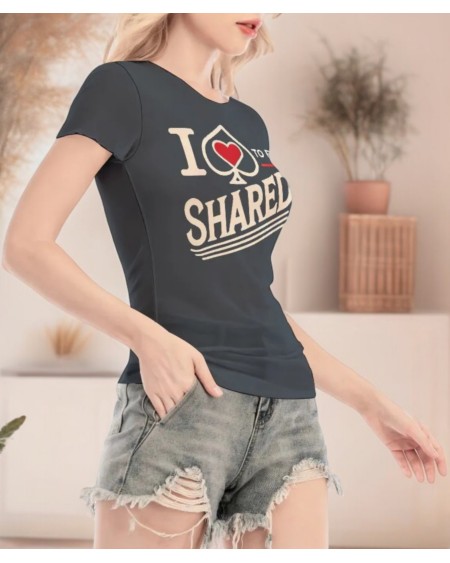 Sexy 'I LOVE To be SHARED' Transparent T - Shirt - Naughty,