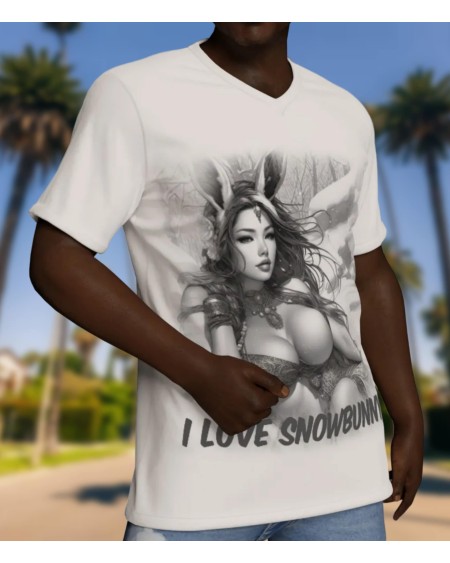 I LOVE SNOWBUNNY T - Shirt - kos bbc Cuckold Slut Clothing,