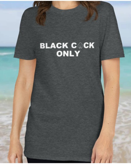 T - Shirt BLACK COCK ONLY, queen of spades tshirt, custom