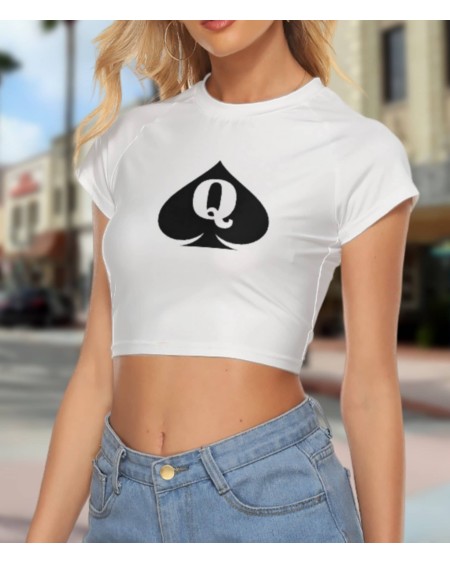 Croc - Top QUEEN of SPADES, hotwife t - shirt, qos t -