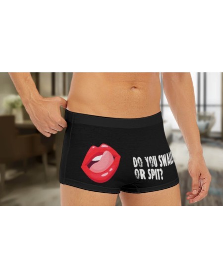 Do You SWALLOW or SPIT Boxer Briefs: Men's Playful Charm,