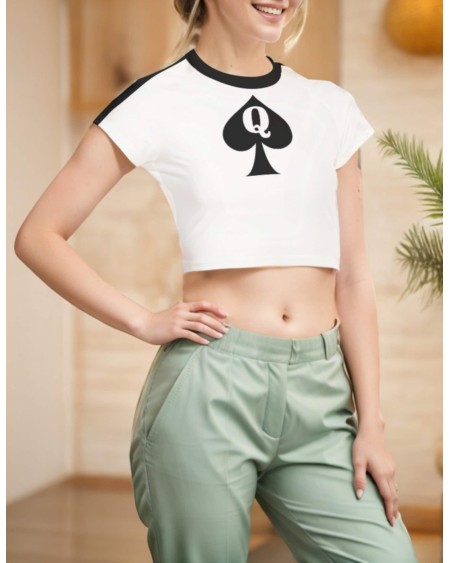 QUEEN OF SPADES Crop Tank Top - Sexy Qos T - Shirt For Women