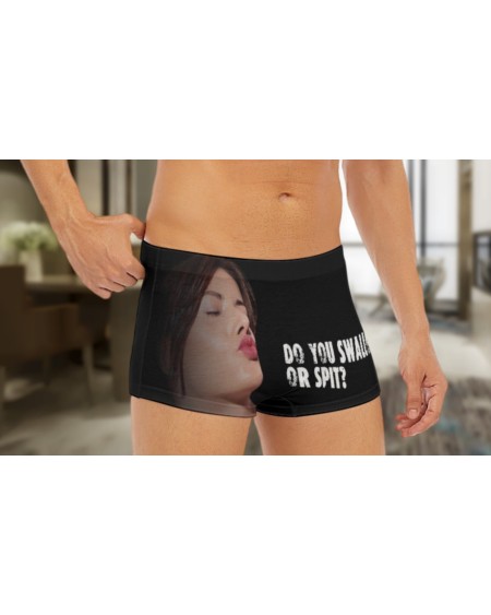 Do You SWALLOW or SPIT Boxer Briefs: Men's Playful Charm,