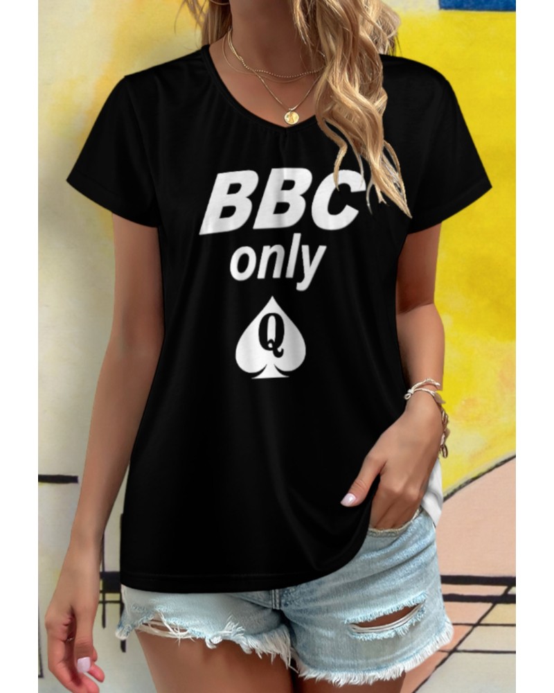 BBC ONLY V - Neck short sleeve T - shirt 8 colors, queen off