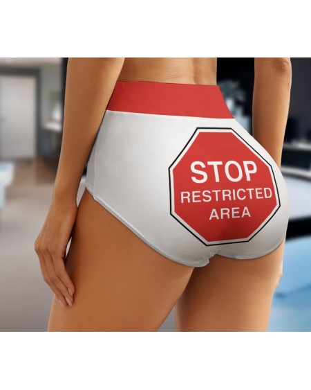 Panties STOP RESTRICTED AREA, Slut clothing, cuckolding,