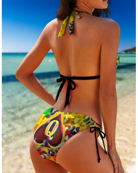 Leopard Bikini QUEEN OF SPADES, slut clothing, cuckolding,