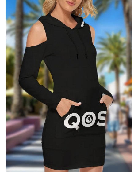 QUEEN OF SPADES Tight Dress With hood, qos dress, slut