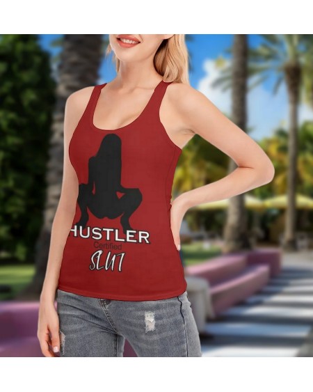 HUSTLER CERTIFIED SLUT Racer Vest, Naughty t shirt, qos t -