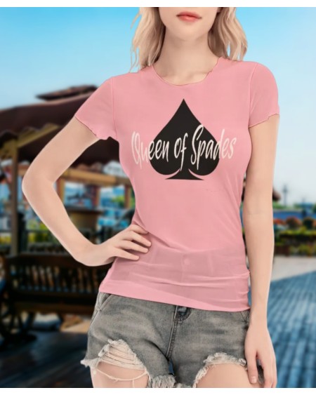 Transparent tshirt QUEEN of SPADES, queen off spades tshirt,