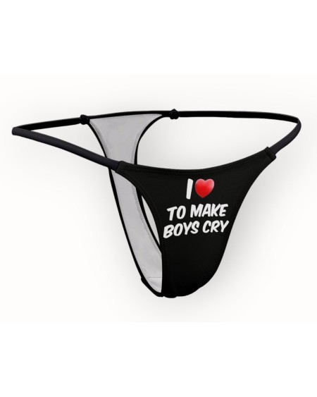 I LOVE to make boys cry Thong, slut clothing, cuckolding,