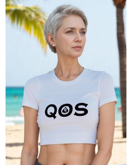 QOS Crop Top  Queen Of Spades Sexy Tee, Minimalist Erotic