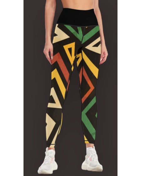 QUEEN OF SPADES African Tribal Legging, queen of spades,