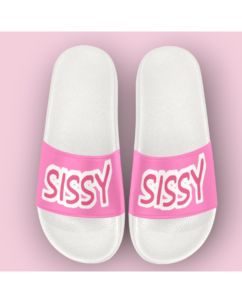 SISSY Cropped Slide Sandals, Sissy tong, femboy, Cuckold,