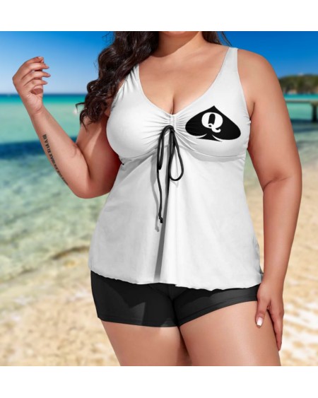 QUEEN OF SPADES Swimsuit, 2 pieces large size, hotwife, bbc