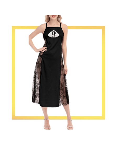 QOS Lace Cami Cross Back, Queen Of spades Dress, slut