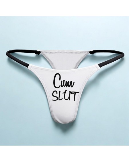 Cum SLUT Thong - Seductive Lingerie For Hotwives,