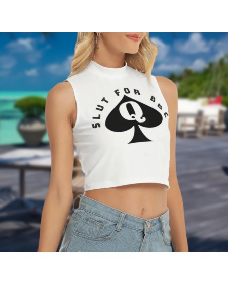 SLUT FOR BBC Croc top, queen off spades tshirt, qos t -