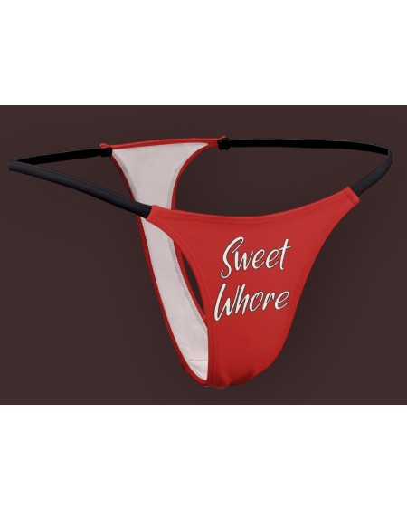 SWEET WHORE Thong, Slut clothing, cuckolding, hotwife