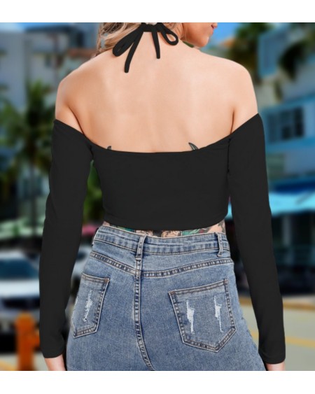 Halter Lace - Up Top QUEEN OF SPADE, 12 colors, tshirt, qos