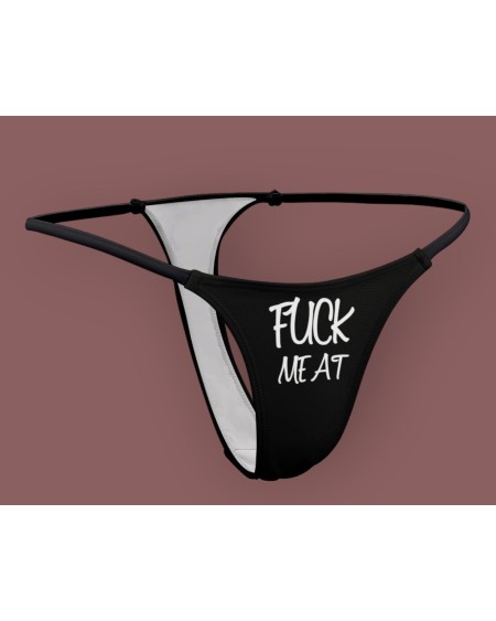 Fuck Meat Thong, slut clothing, cuckolding, hotwife panties,