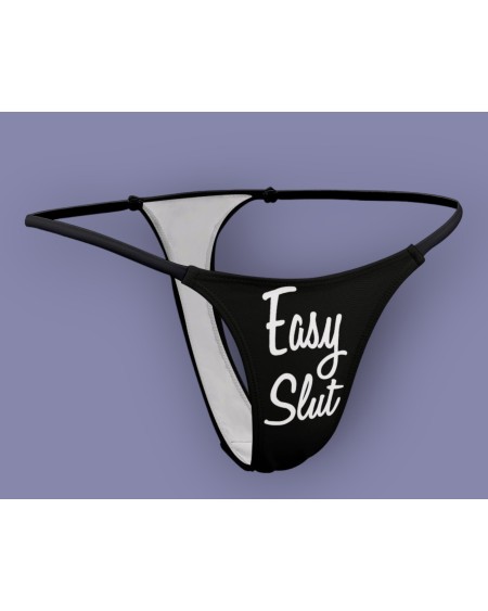 EASY SLUT Thong, Slut clothing, cuckolding, hotwife panties,