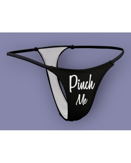 PINCH ME Thong, Slut clothing, cuckolding, hotwife panties,