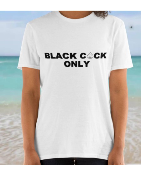 T - Shirt BLACK COCK ONLY, queen of spades tshirt, custom