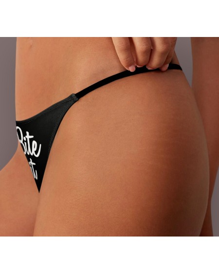 BITE IT Thong, Slut clothing, cuckolding, hotwife panties,