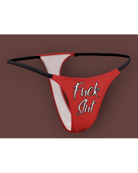 FUCK SLUT Thong, Slut clothing, cuckolding, hotwife panties,