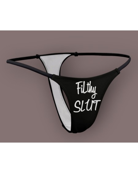 Filthy SLUT Thong, slut clothing, cuckolding, hotwife