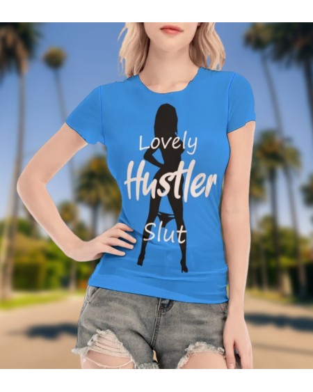 LOVELY HUSTLER SLUT Transparent tshirt, naughty t shirt, qos