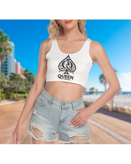 QUEEN OF SPADES, Crop Tank Top, queen off spades tshirt, qos