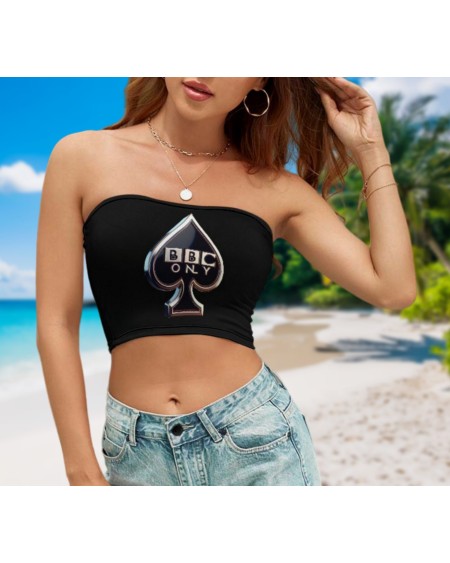 BBC ONLY Casual Style Tube Top, Top queen off spades, qos t