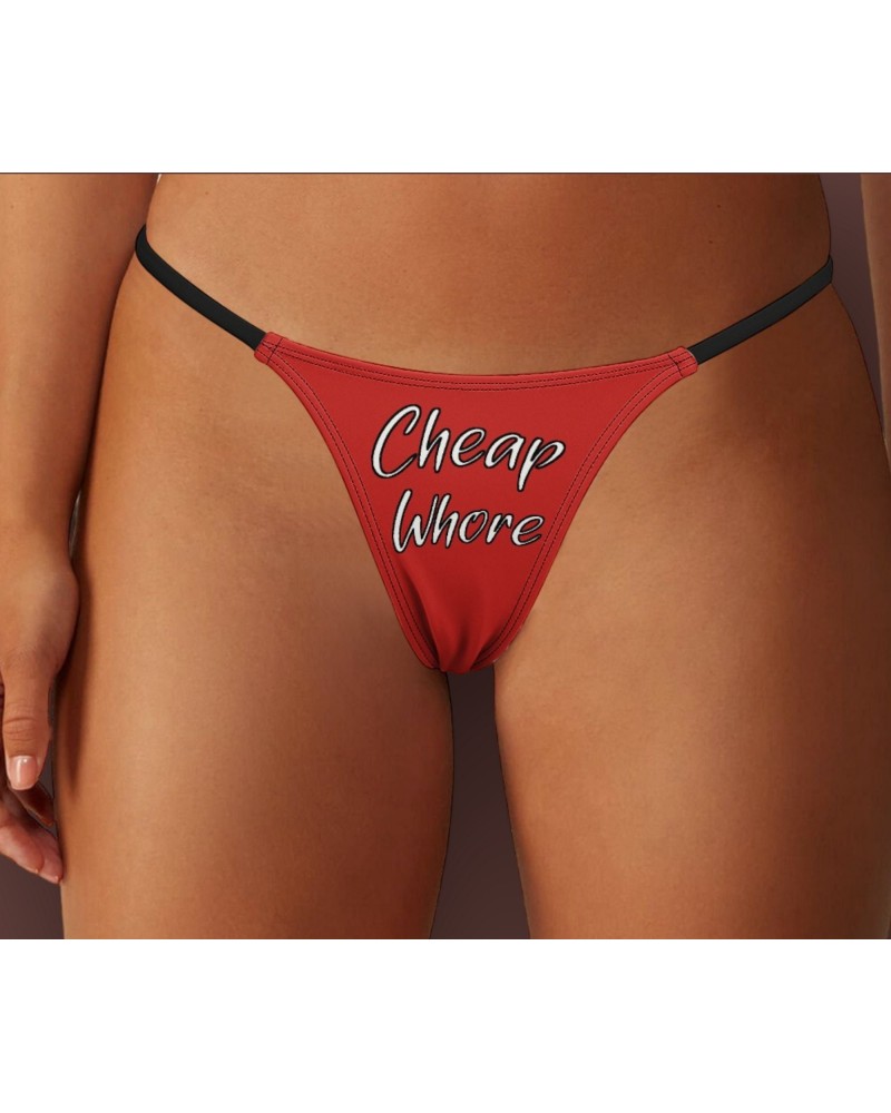 CHEAP WHORE Thong, Slut clothing, cuckolding, hotwife