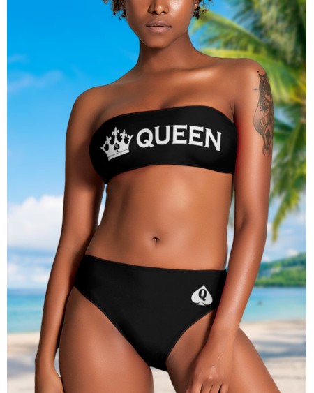 Queen Of Spades Bikini Swimsuit, Slut clothing, cuckolding,