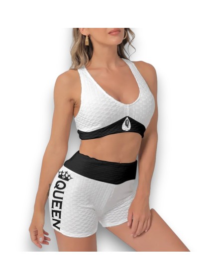 QUEEN OF SPADES Sports Bra Suit, Top And Short, qos, queen